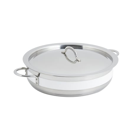 Bon Chef Classic Country French 6Qt Pot W/Cover Ind Btm 12 3/8" Dia X 3"  6 Qt 60030CFWhite